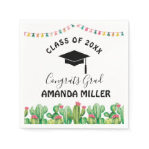 Papierservietten der Cactus fiesta Graduation Part
