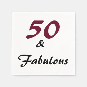 Papierservietten für 50. Geburtstag