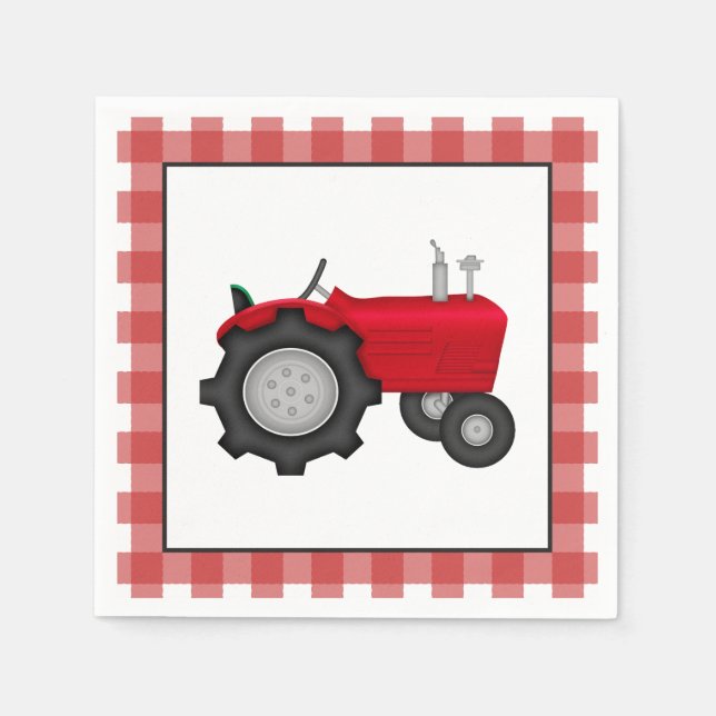 Papierservietten für das Party von Country Traktor (Vorderseite)
