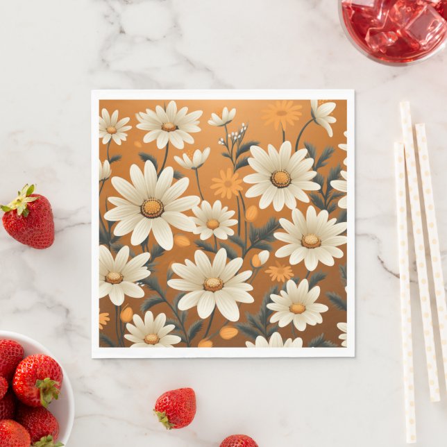 Papierservietten für niedliche Blume (Beispiel)