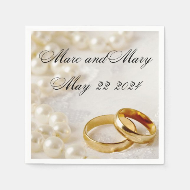 Papierservietten Hochzeit individuell anpassbar (Vorderseite)