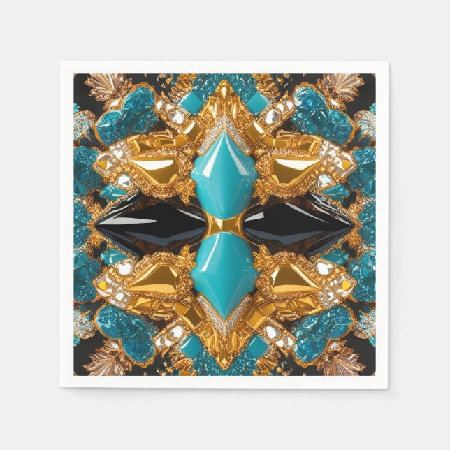 Papierservietten mit Bahamas-Farbdesign (Vorderseite)