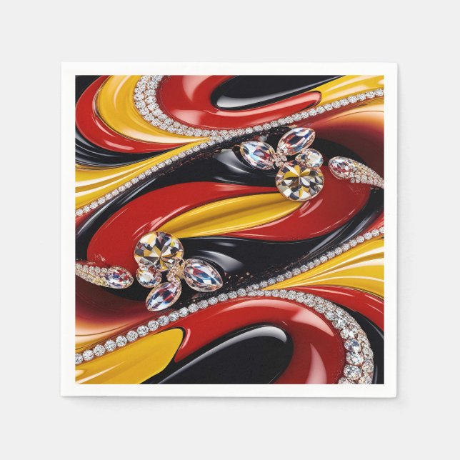 Papierservietten mit belgischem Farbdesign (Vorderseite)