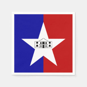 Papierservietten mit der Flagge von San Antonio