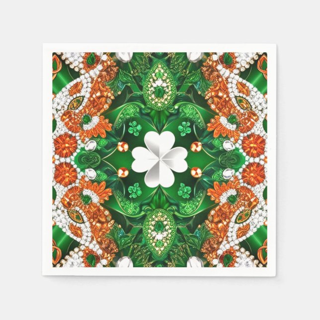 Papierservietten mit Irland Colors Design (Vorderseite)