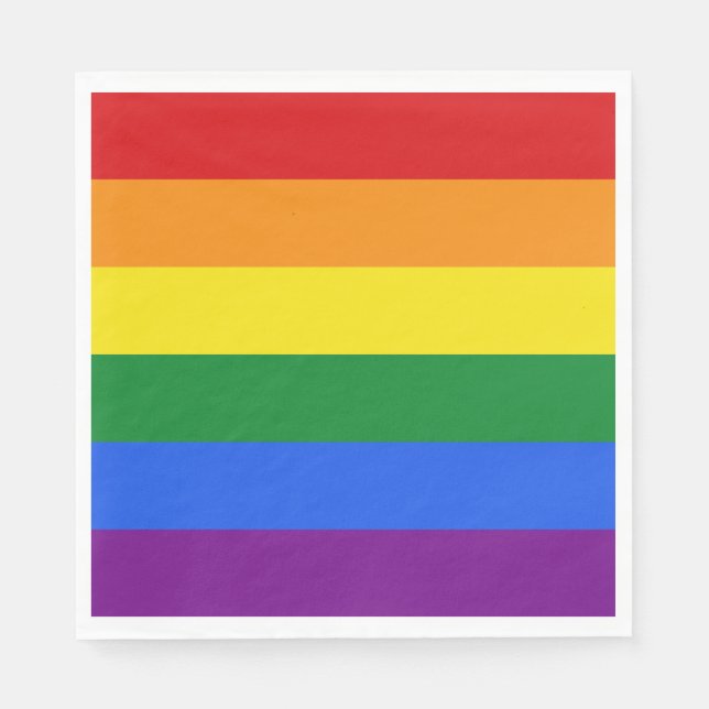 Papierservietten mit Rainbow-Flag (Vorderseite)