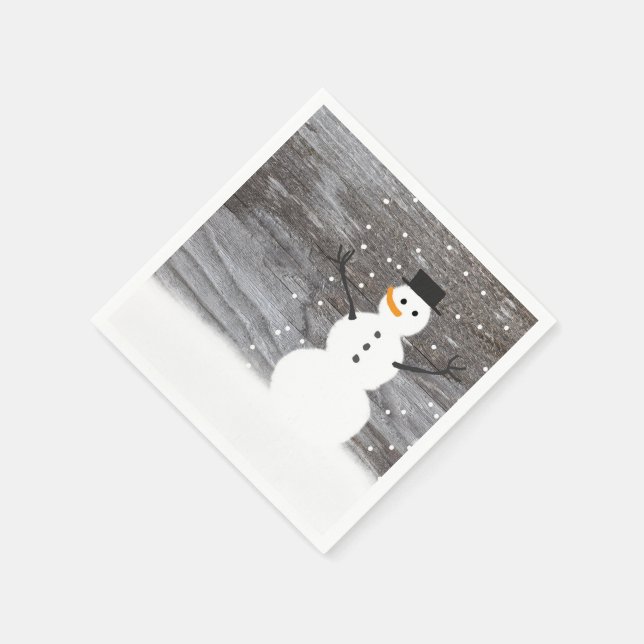 Papierservietten niedlich Rustikaler Weihnachten (Ecke)