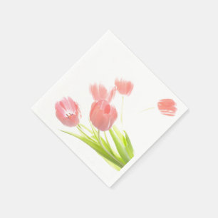 Papierservietten Retro-Pink-Tulpe-Blume
