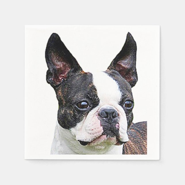 Papierservietten von "Boston Terrier" (Vorderseite)