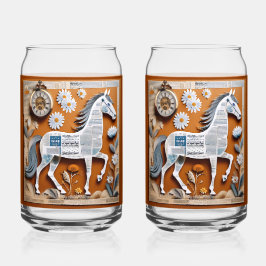 Papiersodaflasche Pferd Glas