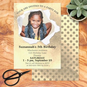 Papierstapelform Benutzerdefinierte Foto-Farbvorla Einladung