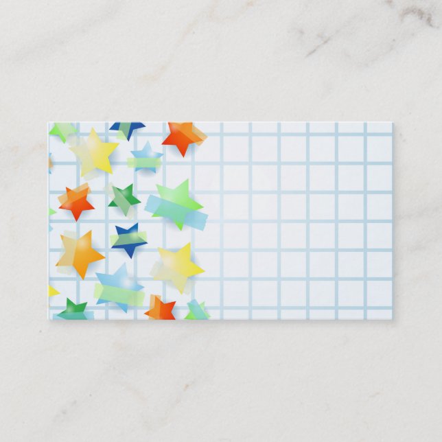 Papiersterne, Visitenkarte (Vorderseite)