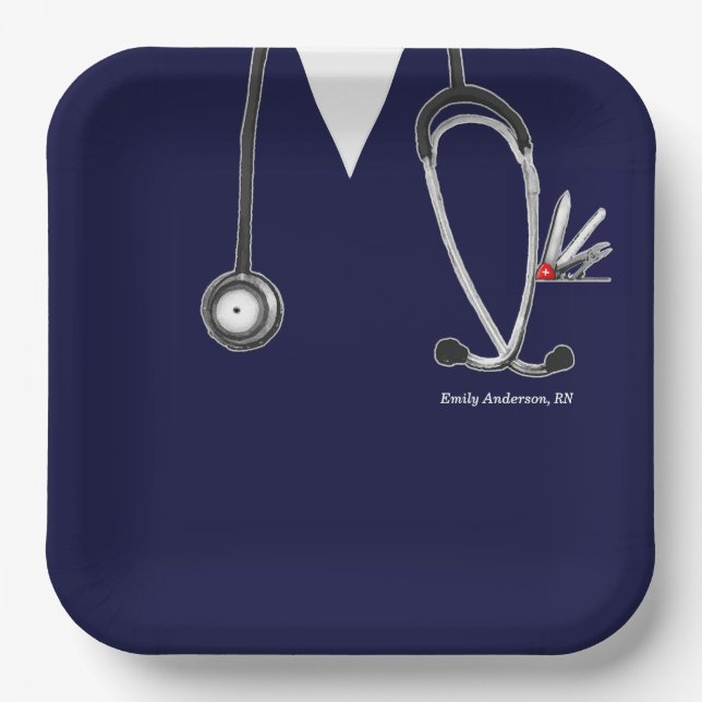Papiertafel für den Abschluss von Krankenschwester Pappteller (Vorderseite)