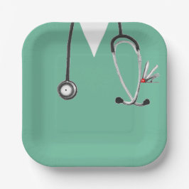 Papiertafel für den Abschluss von Krankenschwester Pappteller