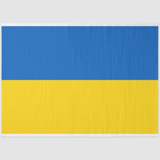 Papiertafel für die ukrainische Flagge (Ukraine) Seidenpapier (Vorderseite)