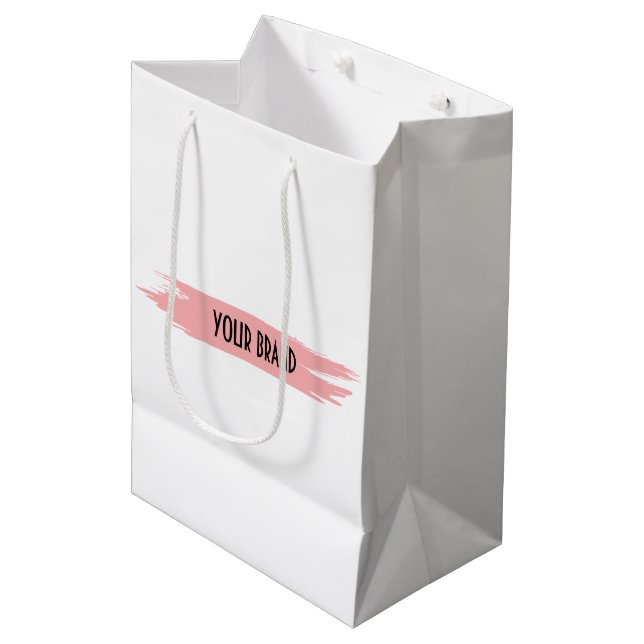 Papiertasche, Geschenktasche, Einkaufstasche Mittlere Geschenktüte (Vorderseite Schrägansicht)