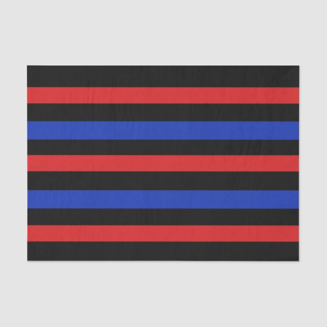 Papiertaschentücher mit roten, schwarzen und blaue seidenpapier (Vorderseite)