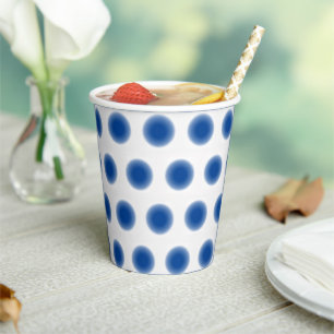 Papiertasse - Blaue Punkte mit diffusen Kanten Pappbecher
