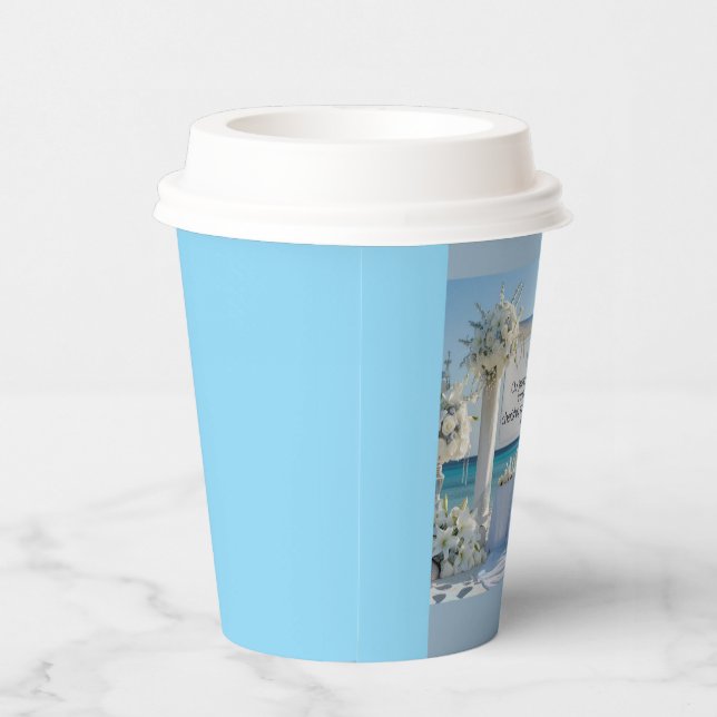 Papiertasse - Elegante Bridal-Papiertassen Pappbecher (Rechts)