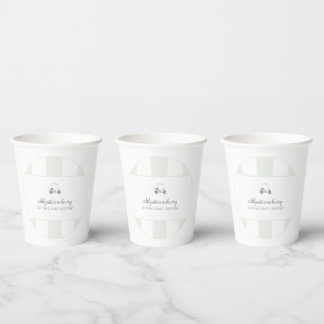 Papiertasse mit grüner GOLF CART Pappbecher