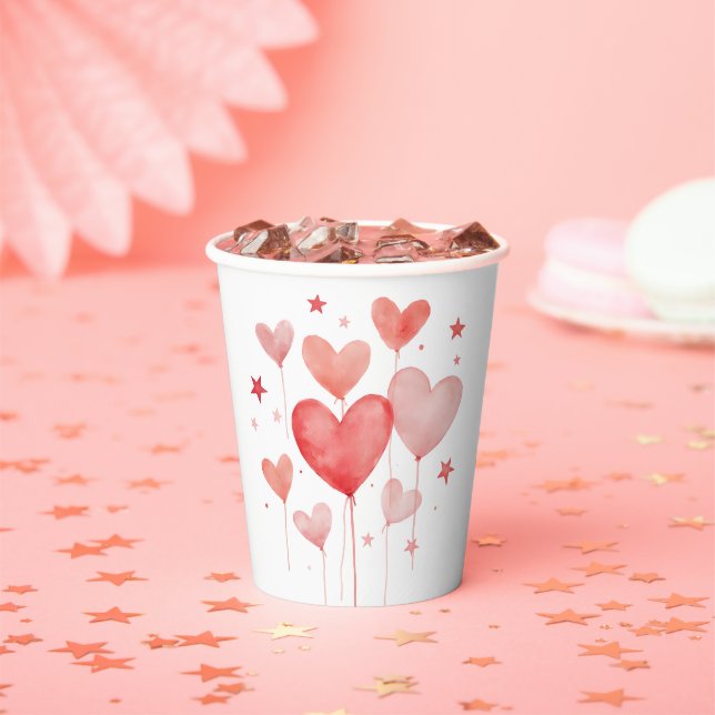 Papiertasse mit Valentiner Tagesdesign Pappbecher (Insitu)