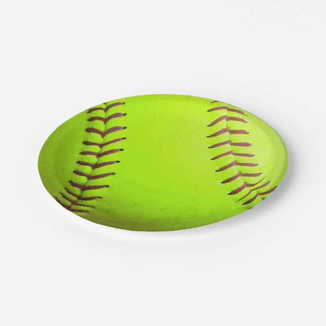 PapierTeller der Softball-gelber schneller (Schrägansicht)