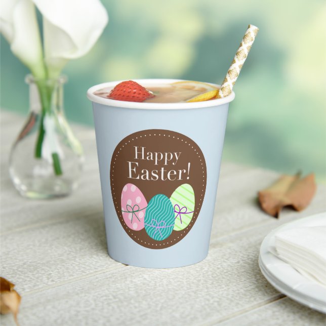 Papiertopf mit Ostereiern Pappbecher (In Situ)