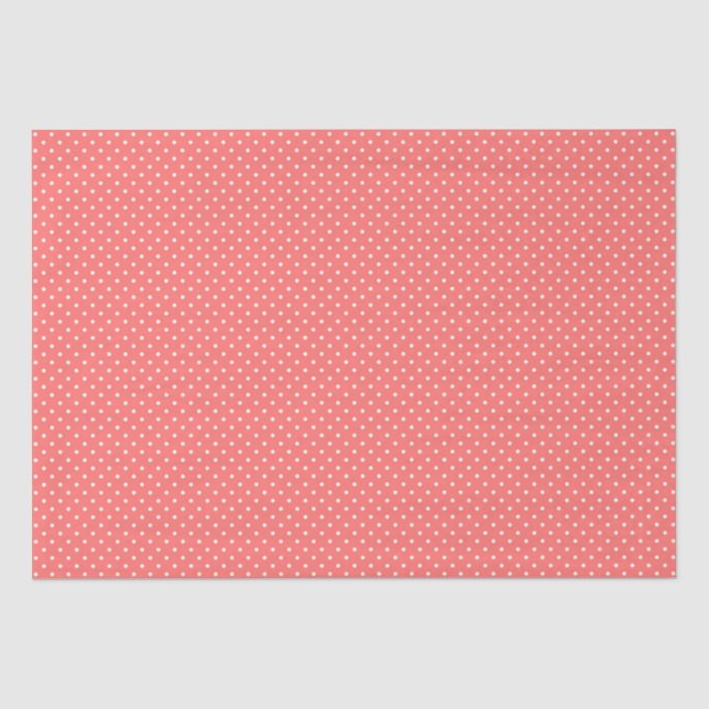 Papiertuch/Polka-Punkte Pfirsich Seidenpapier (Vorderseite)