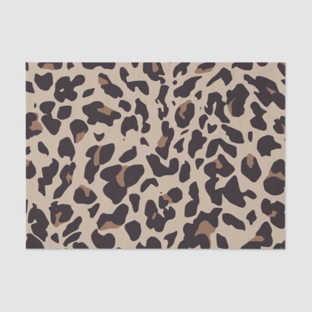 Papiertücher aus Braunleopard Seidenpapier (Vorderseite)