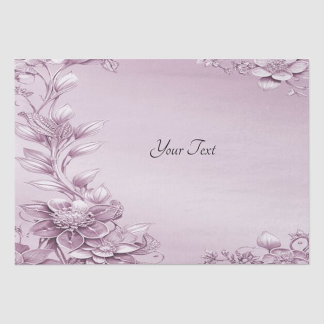 Papiertücher aus rosa Blättern Seidenpapier (Vorderseite)