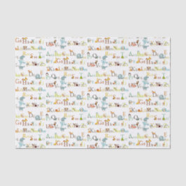 Papiertücher - Farbenfrohe Alphabet Seidenpapier