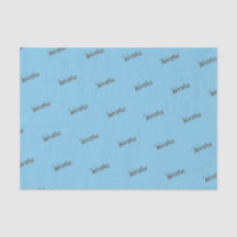 Papiertücher für antike Namen (Sky Blue & Copper)