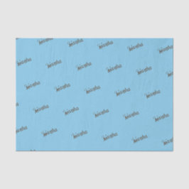 Papiertücher für antike Namen (Sky Blue & Copper) Seidenpapier