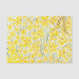 Papiertücher für die gelbe Blume Seidenpapier