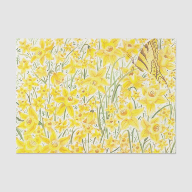 Papiertücher für die gelbe Blume Seidenpapier (Vorderseite)