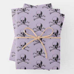 Papiertücher für die Umhüllung von Skull und Cross Geschenkpapier Set