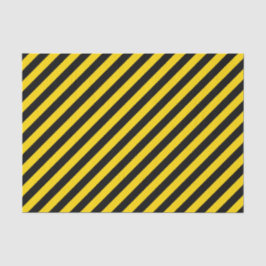 Papiertüte aus gelben/schwarzen Diagonalstreifen Seidenpapier