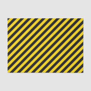 Papiertüte aus gelben/schwarzen Diagonalstreifen Seidenpapier