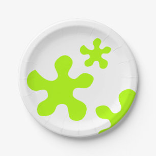 Papiertüte aus grünem, glattem, weißem Party, Tell Pappteller