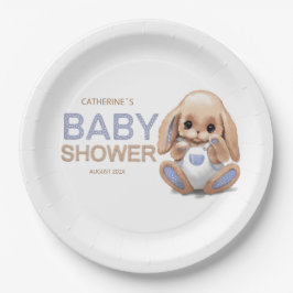 Papiertüte für Babydusche. Pappteller