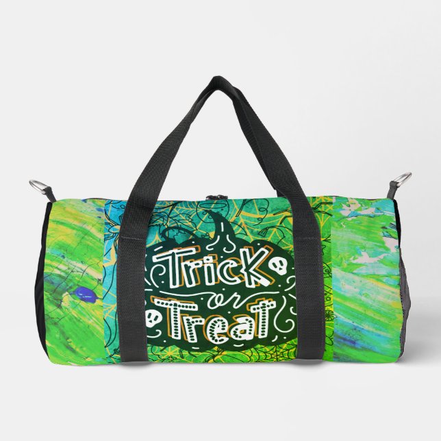 Papiertüte für Druckausschnitte, Trick oder Bearbe Duffle Bag (Vorderseite)