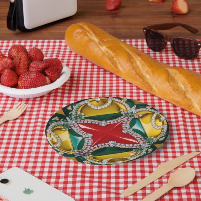 Papiertüte mit Los Angeles Colors Design Pappteller (Picknick)