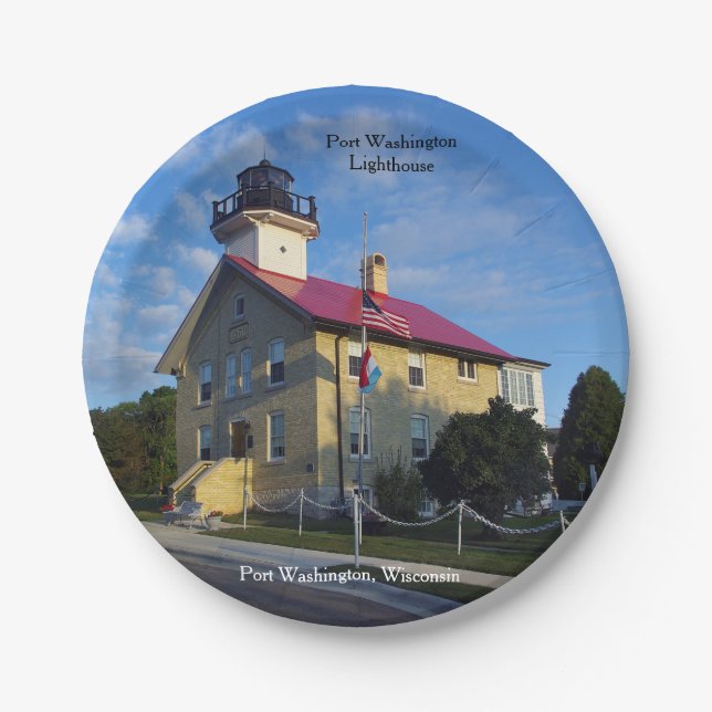 Papiertüte von Port Washington Lighthouse Pappteller (Vorderseite)