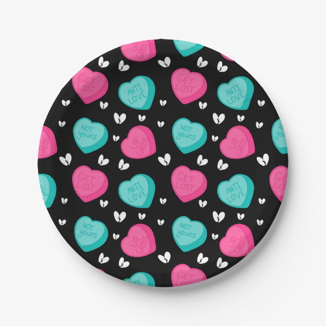 Papiertüte zum Valentinstag Pappteller (Vorderseite)