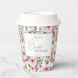 Papiertüten für ein pastellfarbenes Brautparty. Pappbecher