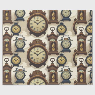 Papierummantelpapier für die Vintage Uhr Geschenkpapier
