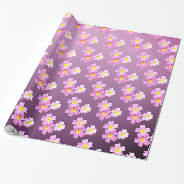 Papierumschlag, Blüten der rosa Blume Geschenkpapier (Ungerollt)