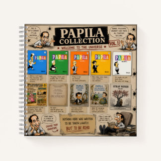 Papila Collection Spiral Notebook – 8.5" × 8.5" Notizbuch