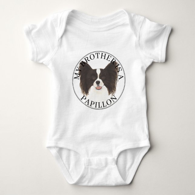 Papillenhund Baby Strampler (Vorderseite)
