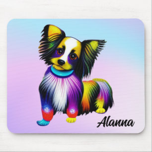 Papillion Pop Art Pasta Personalisiert Mousepad